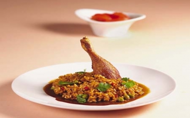 Risotto de confit de pato